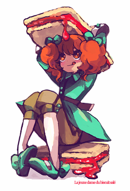 cracker-chan, crackers, eitamu_(pixiv45223), jam, mattie, original, ribbon, ribbons