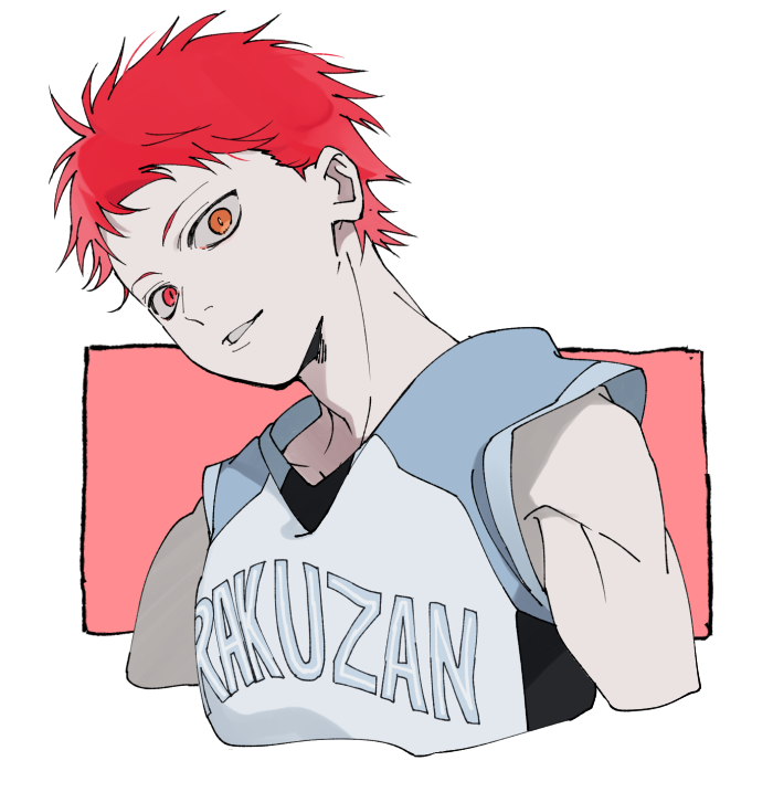 1boy, akashi_seijuurou, bad_id, bad_pixiv_id, gym_uniform, heterochromia, kuroko_no_basuke, looking_at_viewer