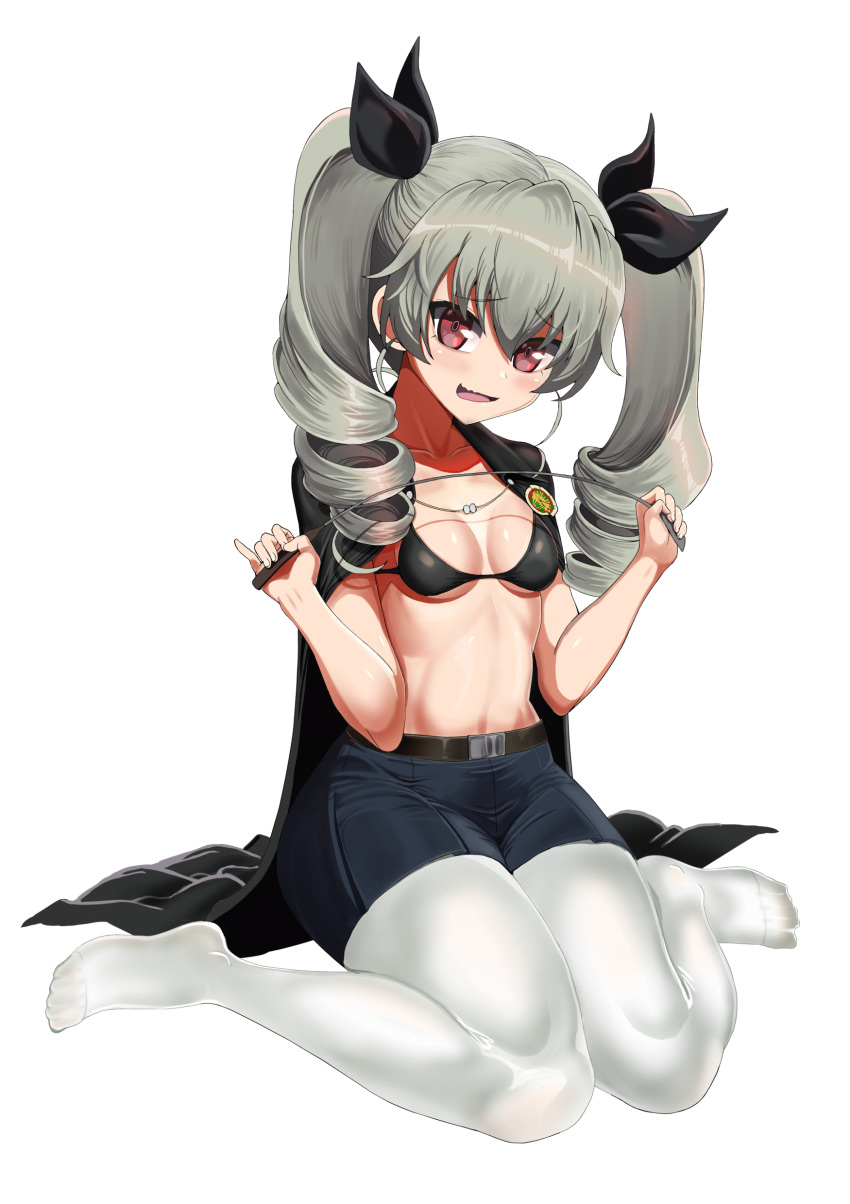 1girl, absurdres, anchovy_(girls_und_panzer), anzio_(emblem), anzio_school_uniform, bangs, belt, black_belt