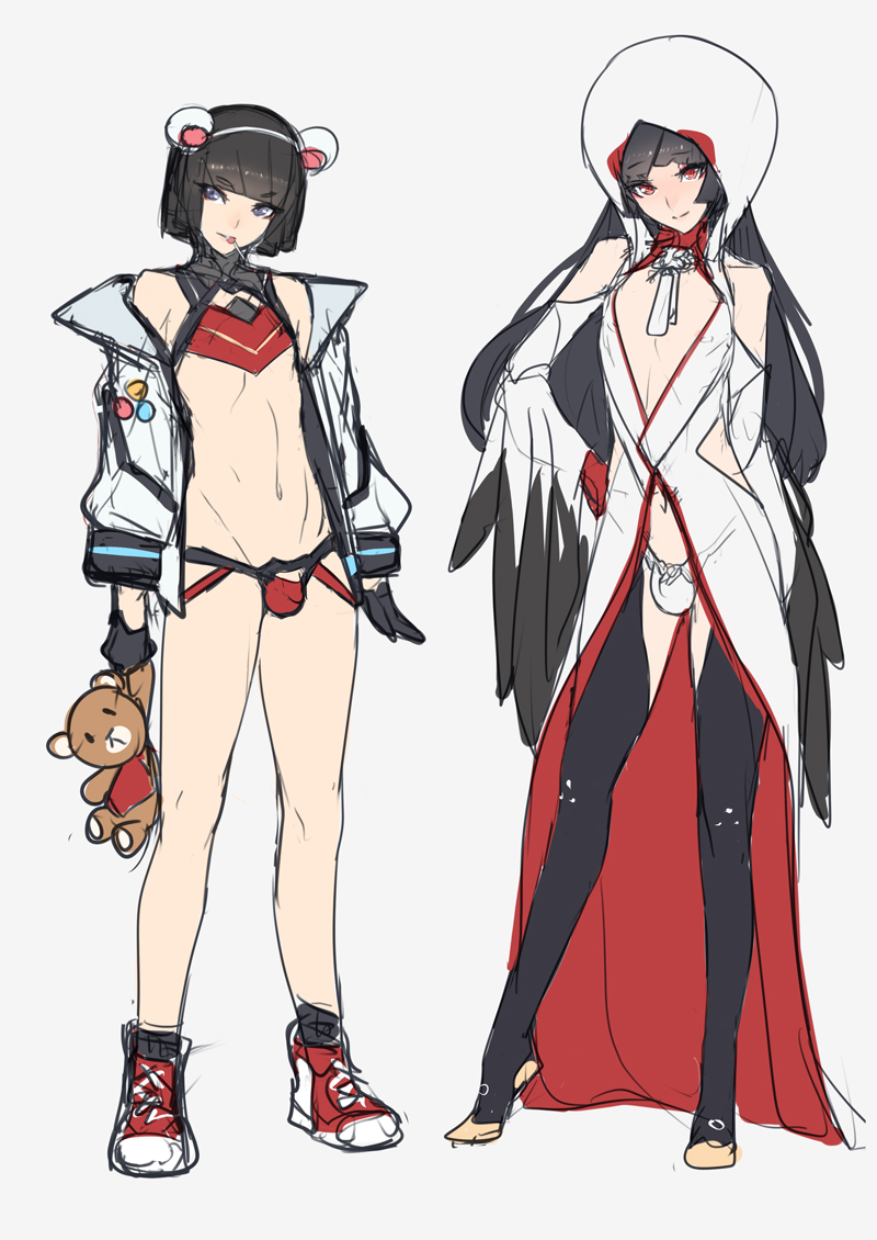 2boys, animal_ears, ban, bare_shoulders, bear_ears, black_hair, blue_eyes, bob_cut