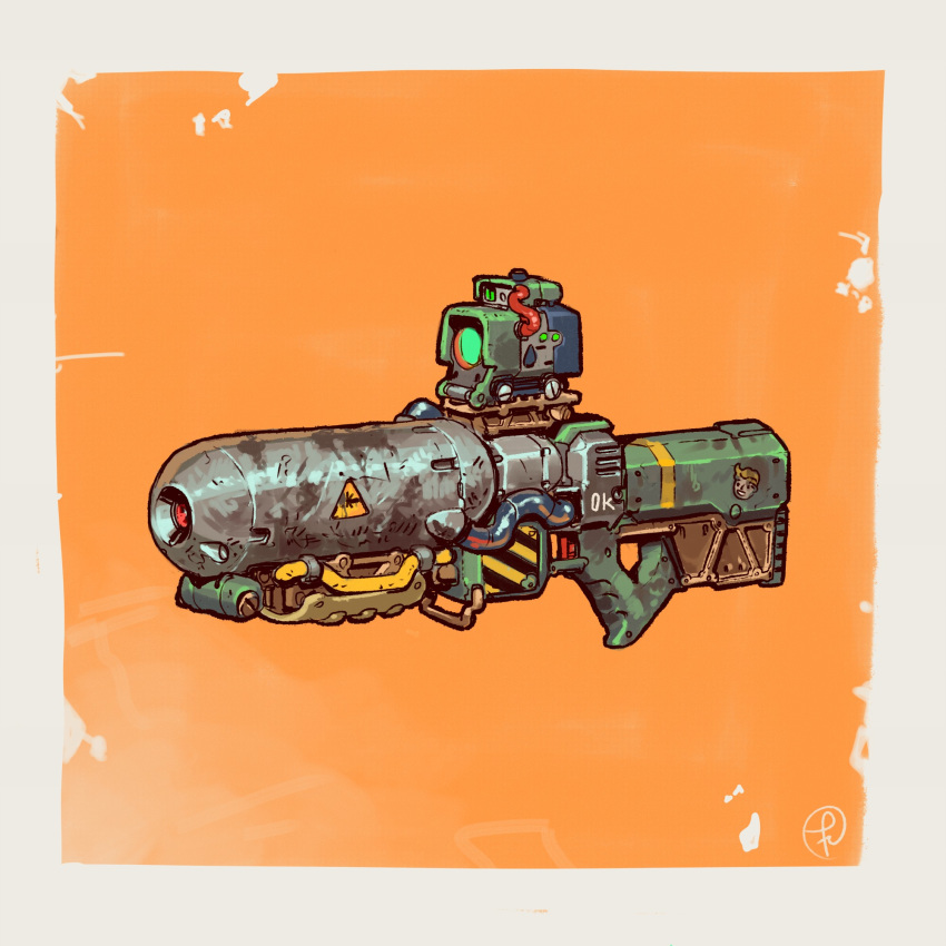 cyberpunk, energy_gun, fallout, fernando_correa, from_side, gun, highres, laser_rifle