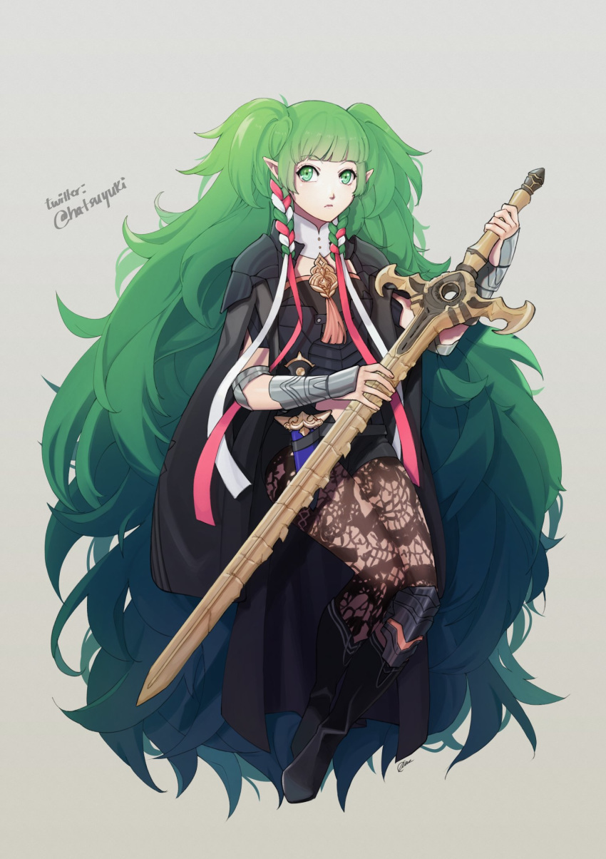 1girl, armor, black_shorts, braid, byleth_(fire_emblem), byleth_eisner_(female), byleth_eisner_(female)_(cosplay), closed_mouth