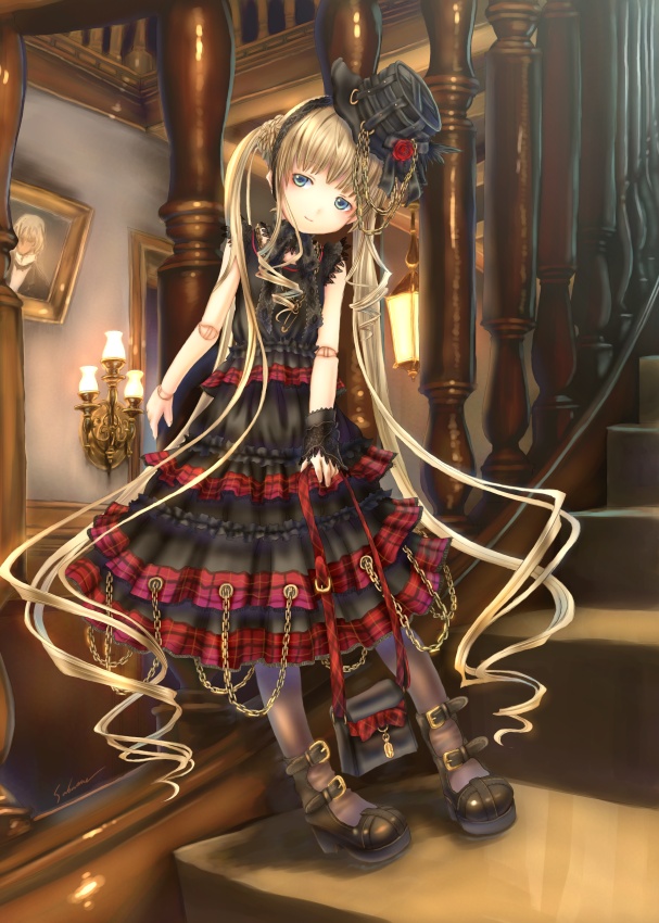 blue_eyes, doll, doll_joints, gothic, long_hair, rozen_maiden, sabamu, shinku