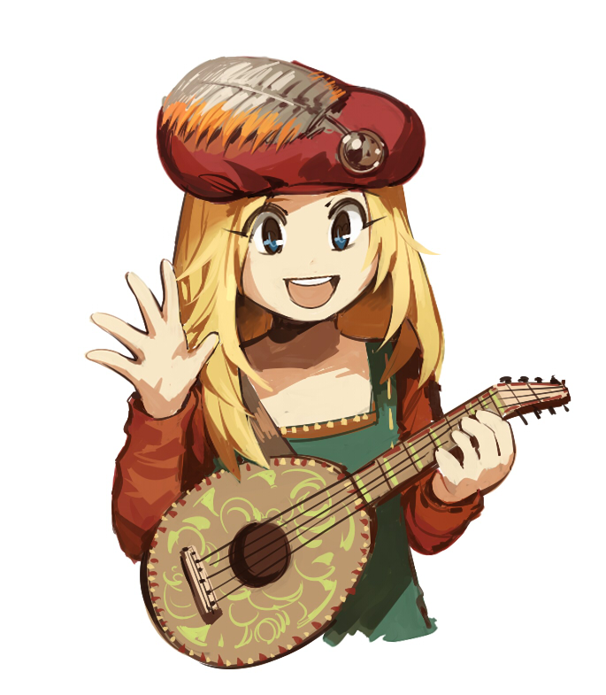 1girl, :d, beret, blonde_hair, blue_eyes, chinese_commentary, collarless_shirt, commentary_request