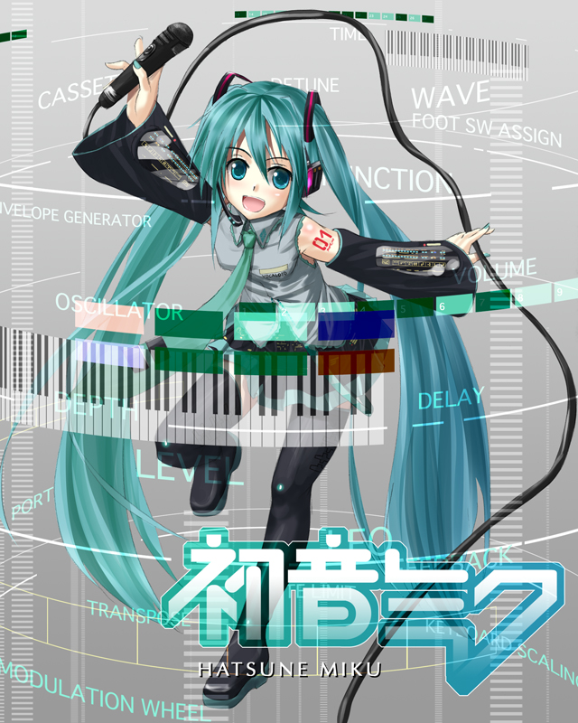 hatsune_miku, koji, kouji_(astral_reverie), piano_keys, thighhighs, twintails, vocaloid