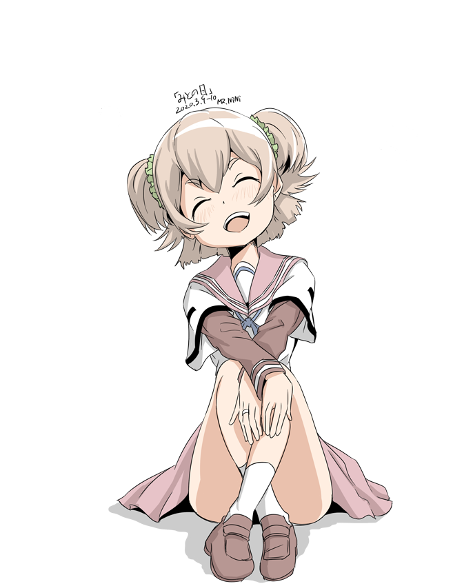 3girls, aino_mito, closed_eyes, crossed_ankles, grin, hands_on_own_knees, ibuki_leila, kumi_seika