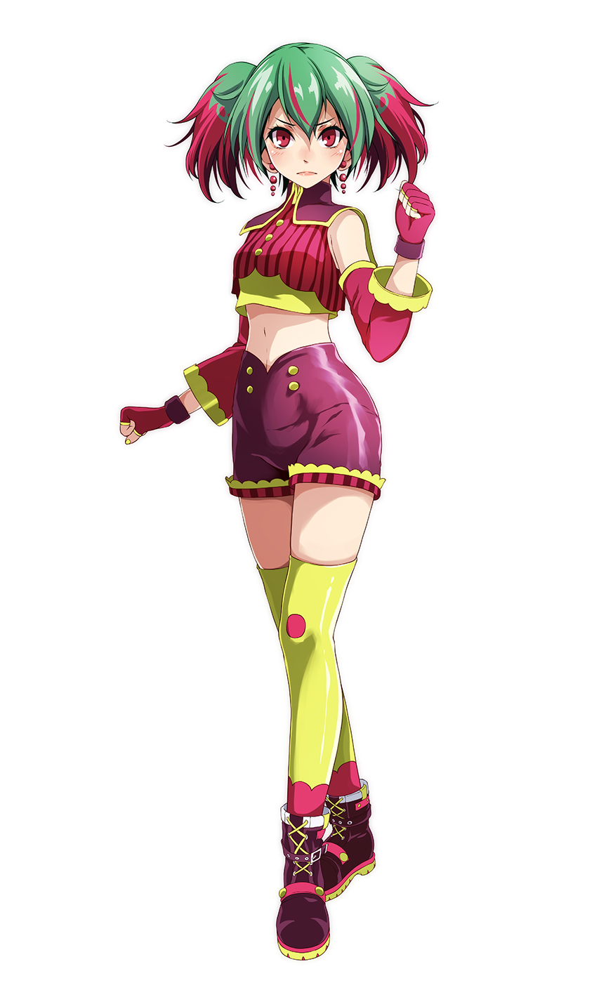 1girl, bangs, blush, closed_mouth, commentary, crop_top, detached_sleeves, earrings