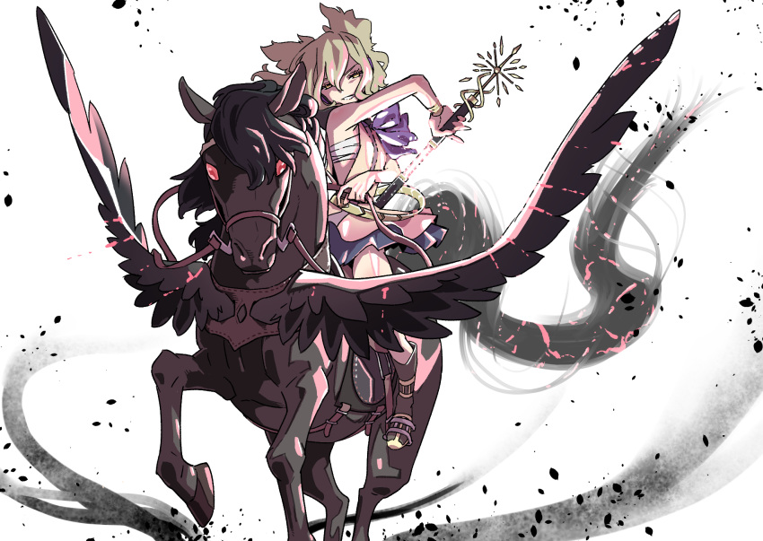 1girl, bandages, bangs, bare_arms, bare_shoulders, black_footwear, boots, brown_eyes