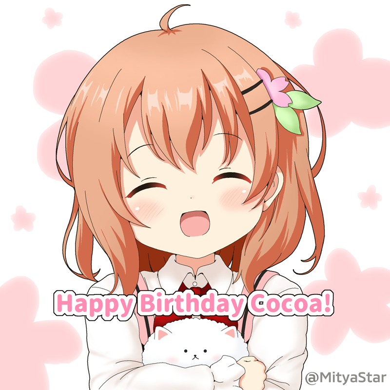 1girl, :d, ^_^, ahoge, angora_rabbit, animal, animal_hug, bangs