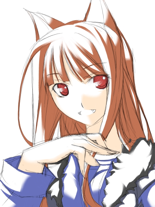 holo, ribi, spice_and_wolf, wolf_ears