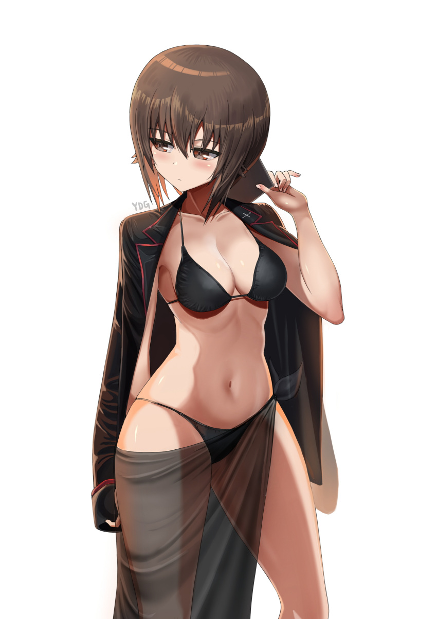 1girl, absurdres, artist_name, bangs, bikini, black_bikini, black_sarong, blush