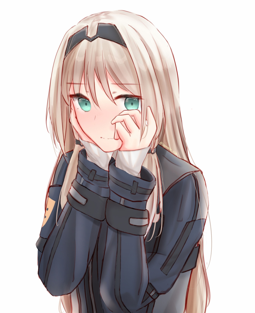 1girl, an-94_(girls_frontline), bangs, blonde_hair, blush, girls_frontline, green_eyes, hairband