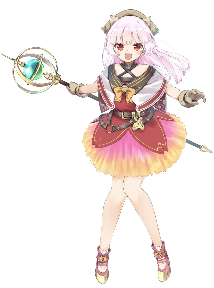 1girl, :d, absurdres, animal_ears, bangs, belt, belt_buckle, black_choker