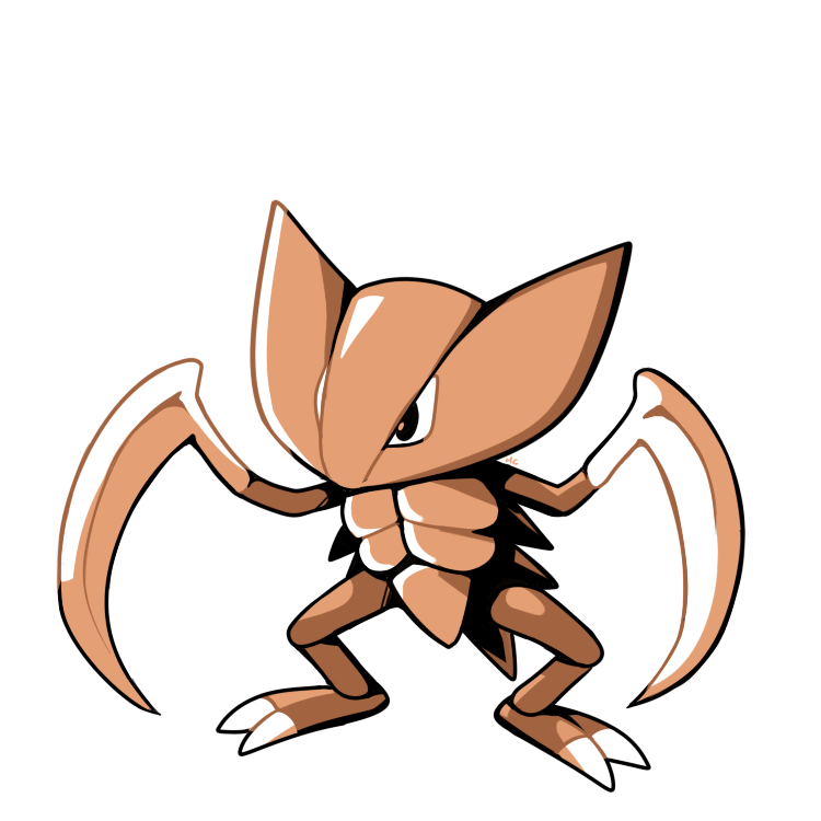 brown_theme, claws, commentary, creature, english_commentary, full_body, gen_1_pokemon, kabutops