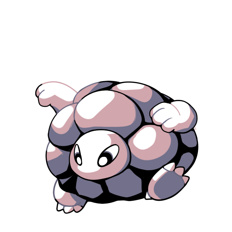 claws, commentary, creature, english_commentary, full_body, gen_1_pokemon, golem_(pokemon), monochrome