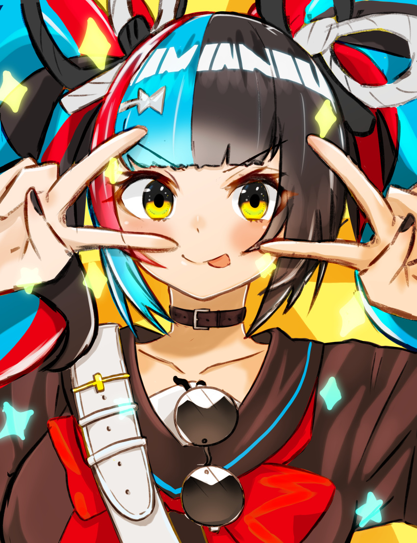 1girl, absurdres, bag, bangs, black_hair, black_nails, black_sailor_collar, black_serafuku