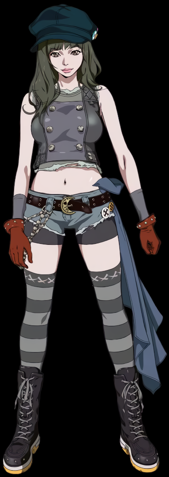 1girl, belt, belt_chain, bike_shorts, bike_shorts_under_shorts, black_hair, boots, cabbie_hat