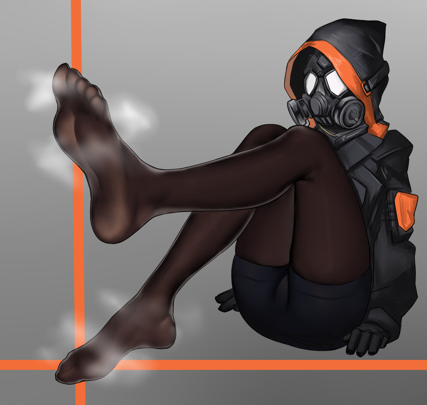 1other, absurdres, ambiguous_gender, arknights, bingbingzi, black_gloves, black_jacket, black_legwear