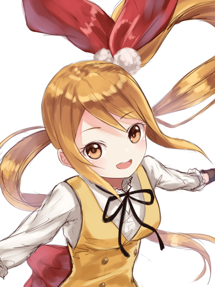 absurdres, blonde_hair, hair_tie, highres, norn_(overhit), overhit, sawarido, side_ponytail