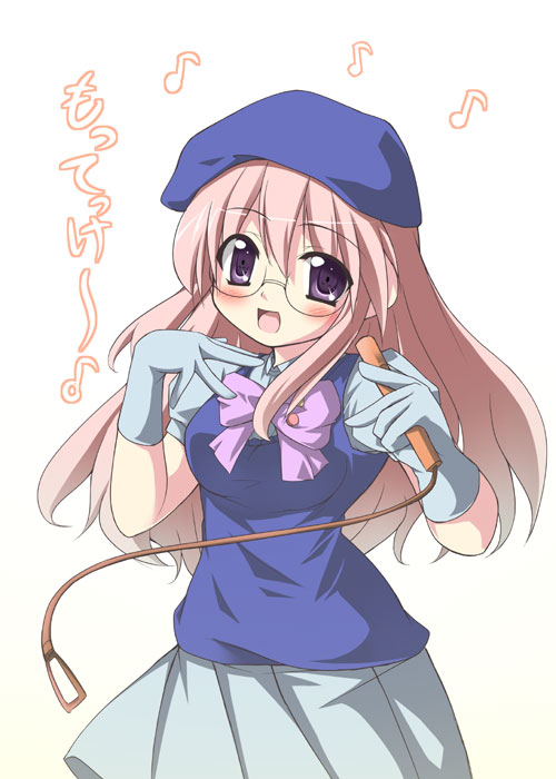 endou_aya, glasses, gloves, hat, long_hair, lucky_star, macross, macross_frontier