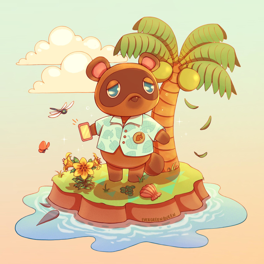 1boy, absurdres, animal, animal_crossing, animal_crossing_new_horizons, artist_name, atsumare:_doubutsu_no_mori, blue_eyes