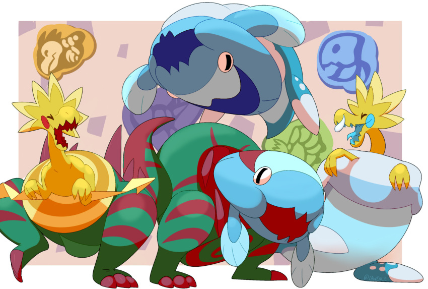 arctovish, arctozolt, commentary, creature, dracovish, dracozolt, english_commentary, full_body