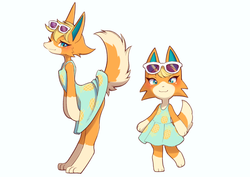 1girl, :3, animal_ears, aqua_eyes, bangs, bare_shoulders, barefoot, blonde_hair