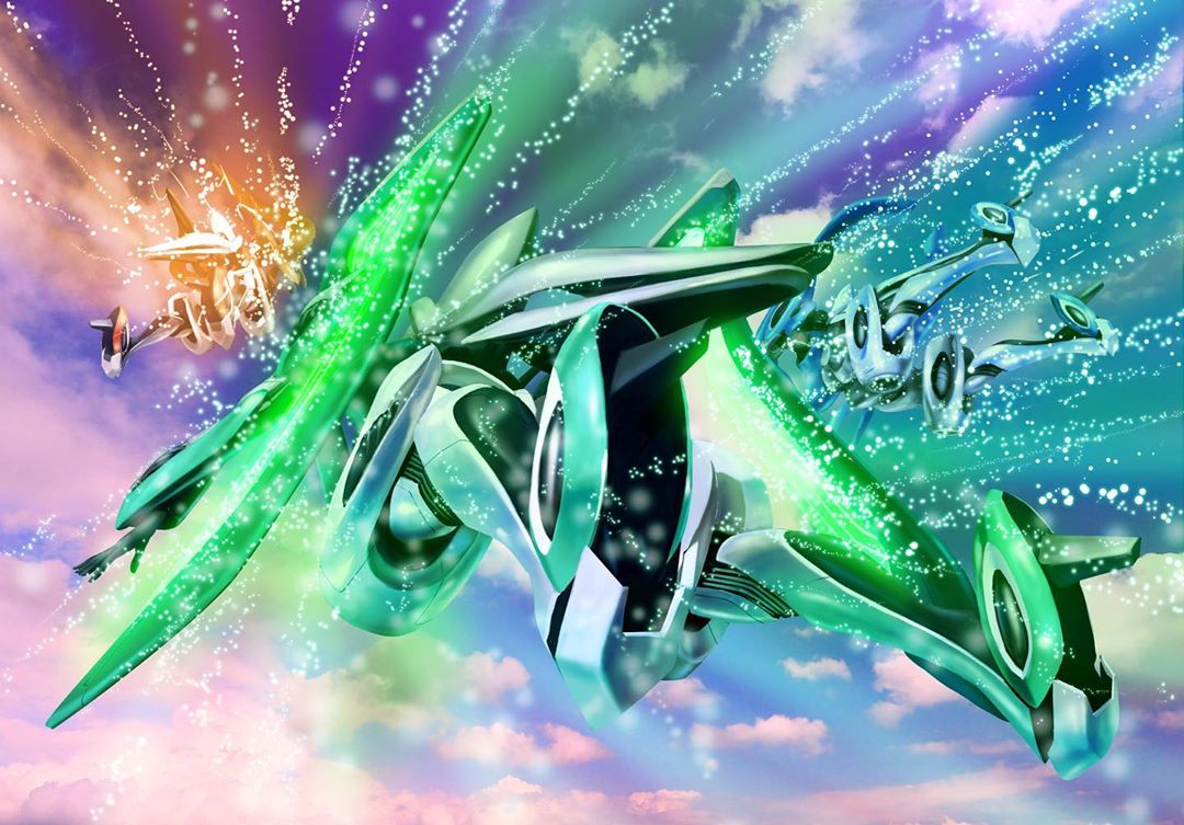 clouds, flying, from_behind, high_heels, joints, lights, mecha, mechanical_wings