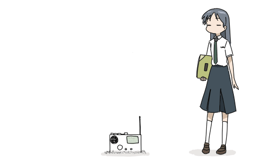 animated_gif, cute, dance, dancing, gif, kajiwara_sora, necktie, radio