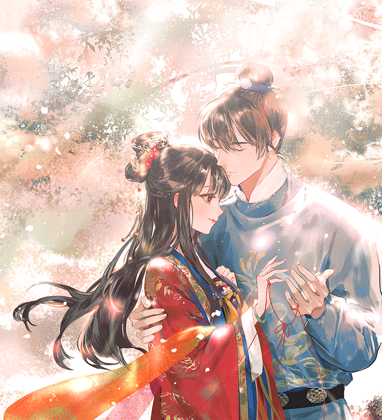 1boy, 1girl, bangs, black_hair, blue_jacket, closed_eyes, closed_mouth, commentary_request