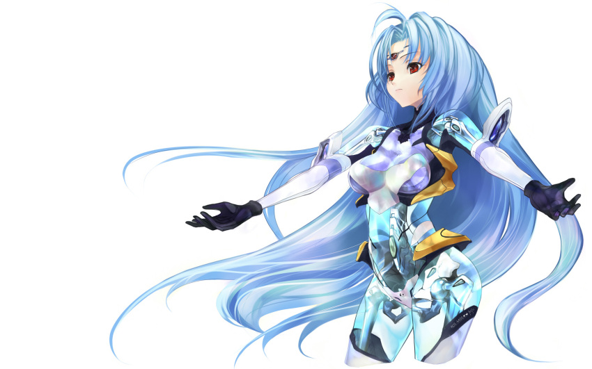 highres, kos-mos, long_hair, pupps, red_eyes, solo, translucent, transparent