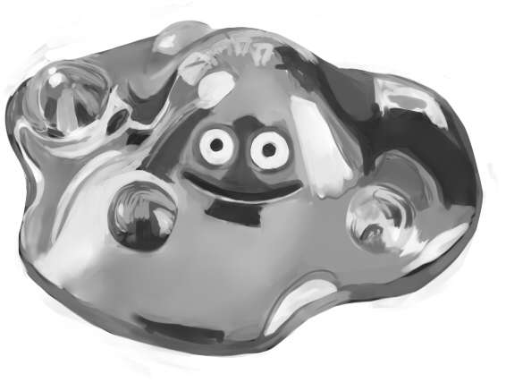 commentary_request, dragon_quest, full_body, hagure_metal, looking_at_viewer, monster, no_humans, simple_background