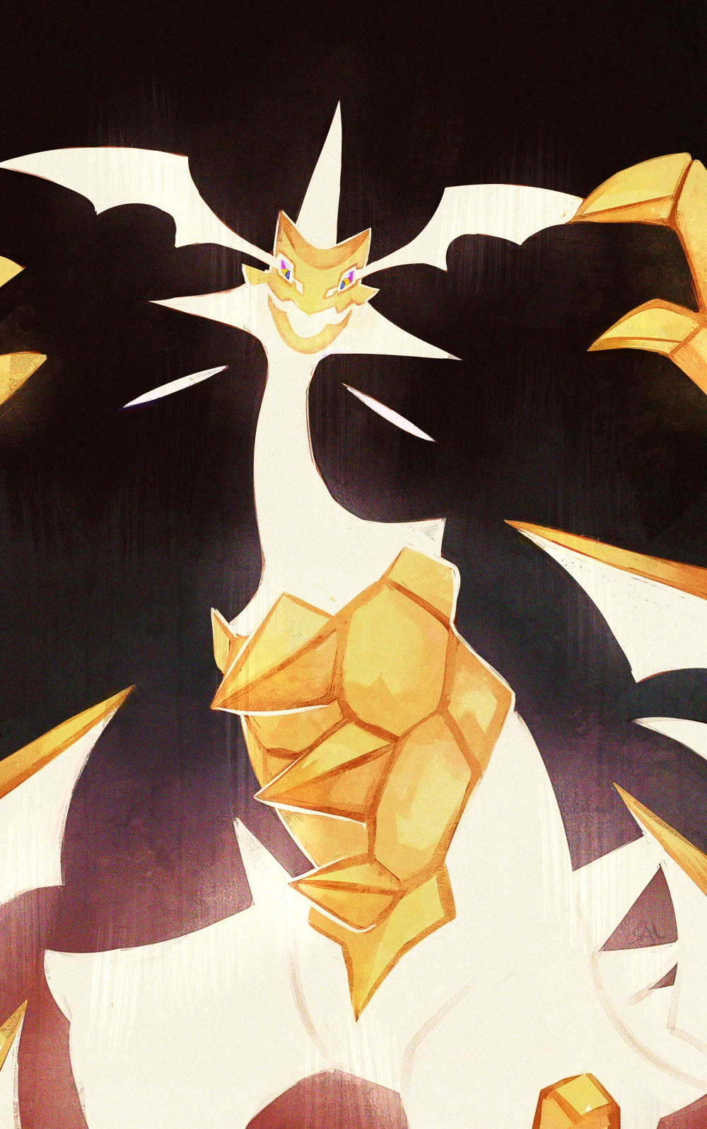 commentary, creature, english_commentary, gen_7_pokemon, highres, legendary_pokemon, looking_at_viewer, necrozma