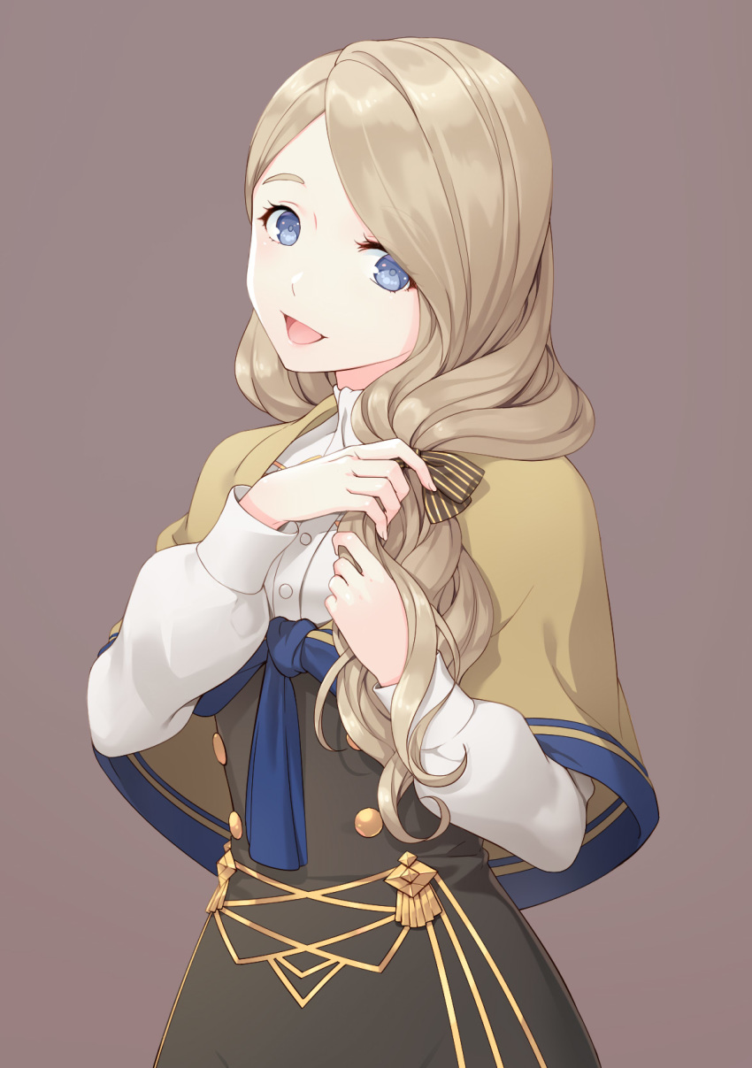 1girl, blonde_hair, blue_eyes, bow, fire_emblem, fire_emblem:_three_houses, garreg_mach_monastery_uniform, hair_bow