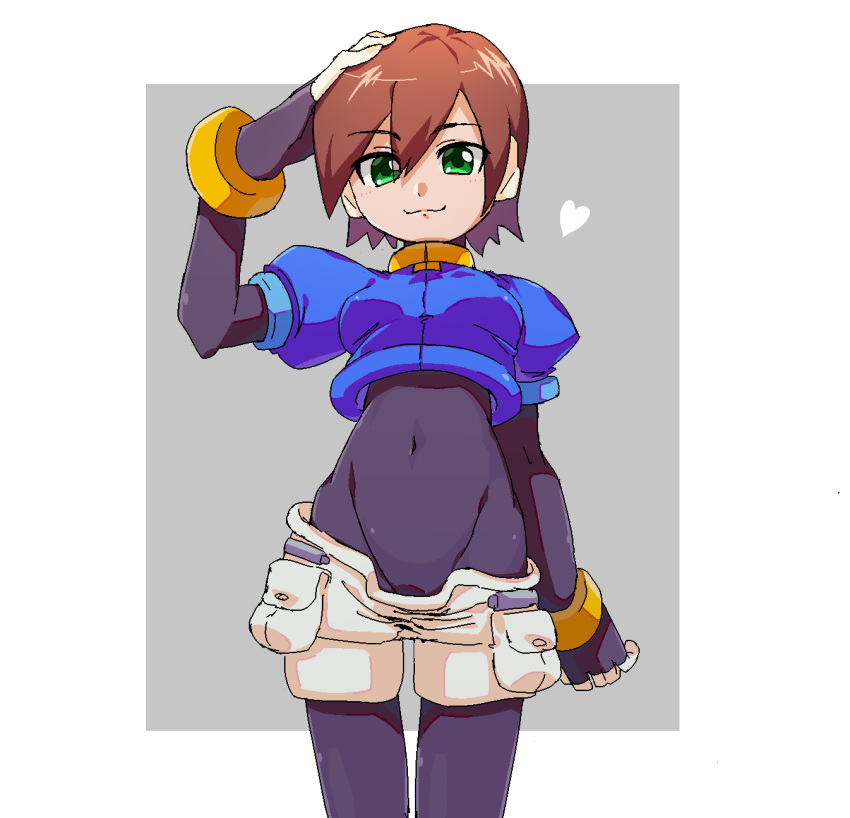 1girl, aile, bodystocking, bodysuit, brown_hair, closed_mouth, covered_navel, gloves