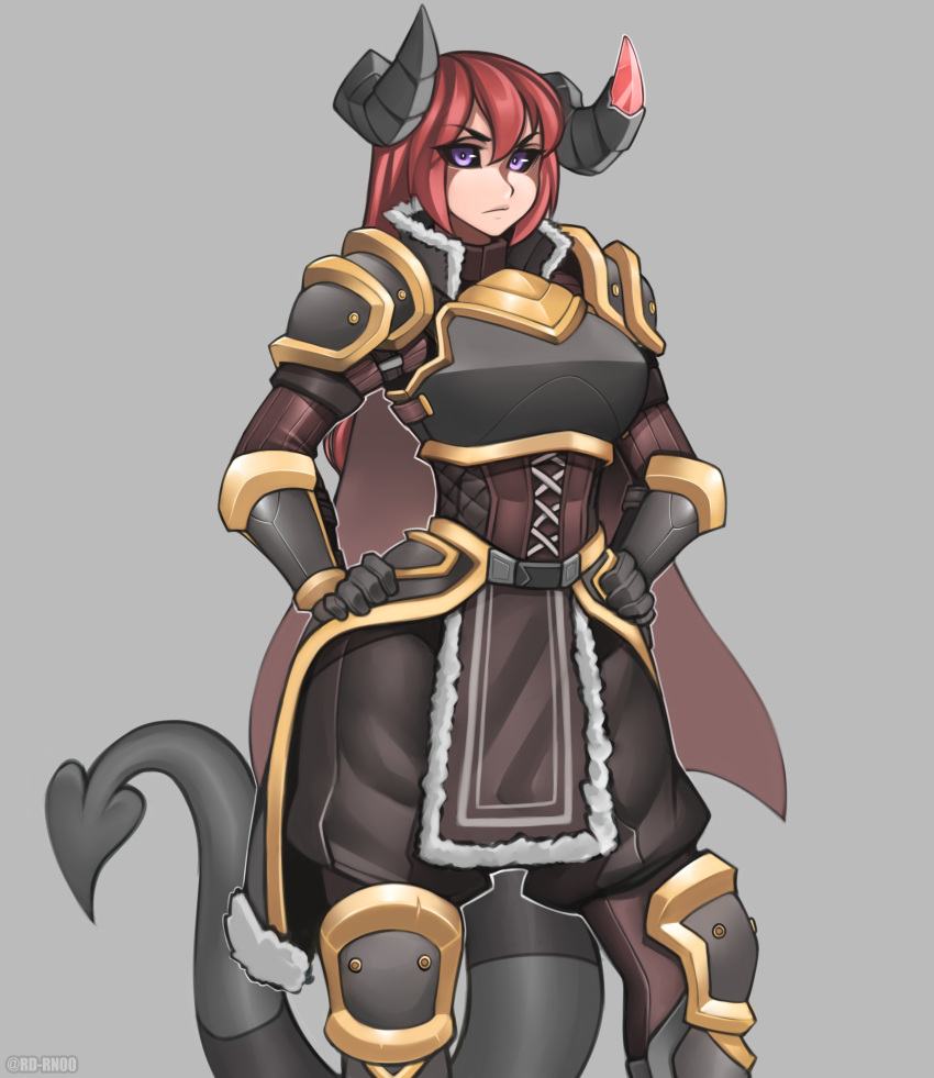 1girl, absurdres, armor, black_sclera, breastplate, buckle, closed_mouth, eyebrows_visible_through_hair