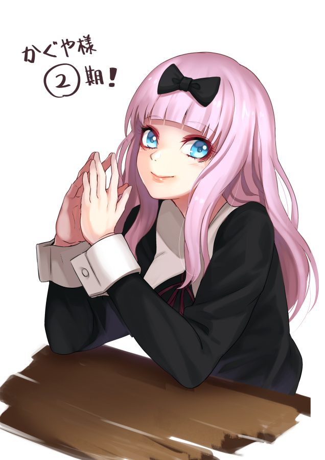 1girl, bangs, black_bow, black_dress, blue_eyes, blunt_bangs, bow, commentary_request