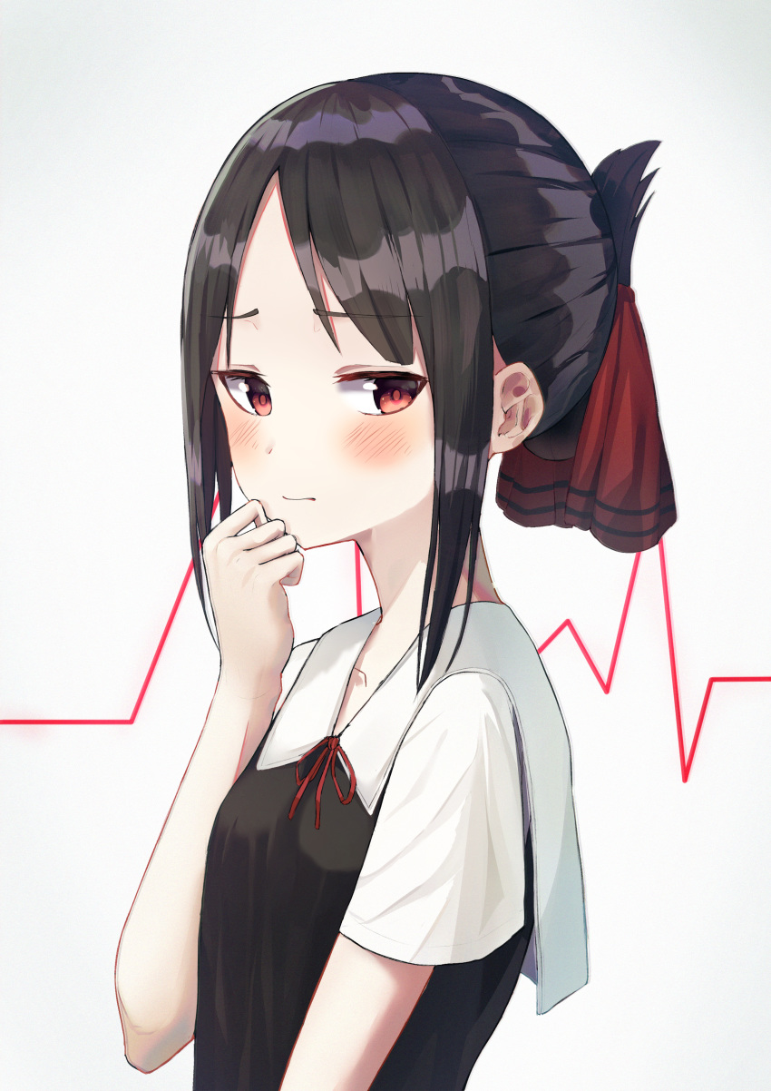 1girl, absurdres, bangs, black_dress, black_hair, blush, closed_mouth, collarbone