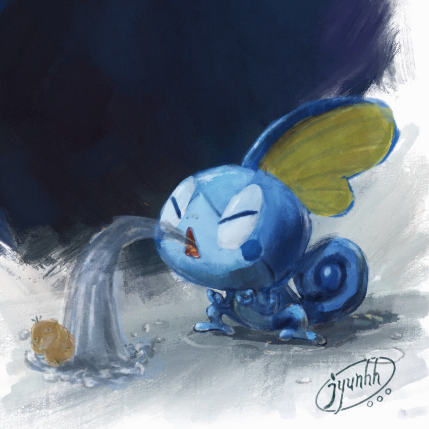 closed_eyes, commentary_request, creature, full_body, gen_1_pokemon, gen_8_pokemon, highres, jyunhh