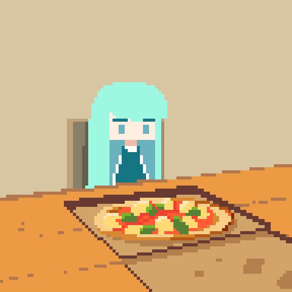 1girl, animated, animated_gif, aqua_eyes, aqua_hair, falling, food, kawawagi