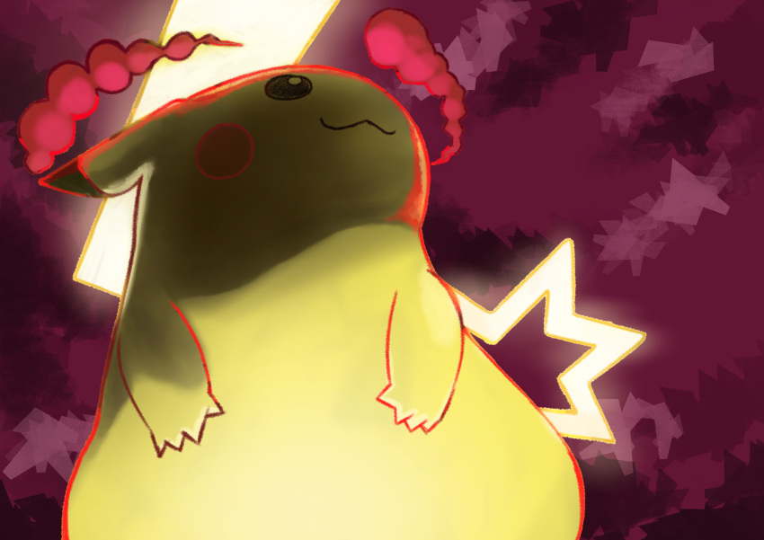 :3, black_eyes, closed_mouth, commentary_request, creature, fujiwara_echi, gen_1_pokemon, gigantamax