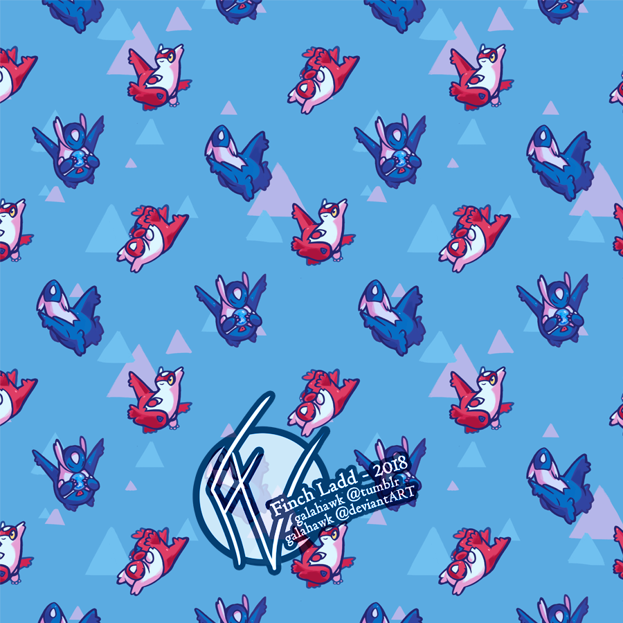 2018, blue_background, closed_eyes, commentary, creature, deviantart_username, english_commentary, galahawk