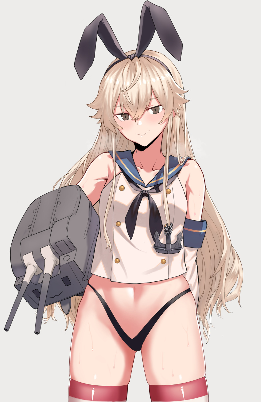 1girl, @shuntarou, absurdres, bangs, bare_shoulders, black_eyes, black_hairband, black_neckwear