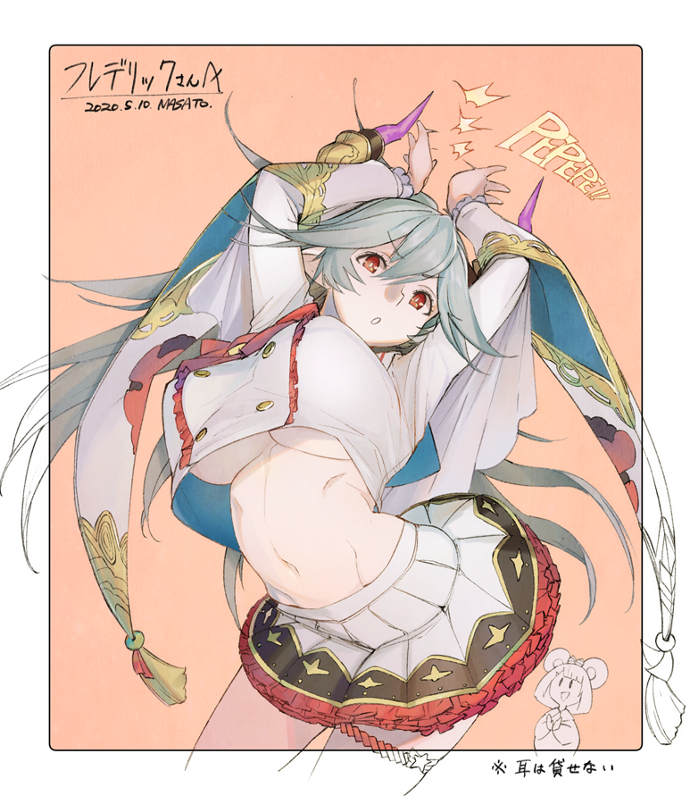 2girls, breasts, cosplay, draph, granblue_fantasy, horns, huge_breasts, masato_(mirai_koubou)