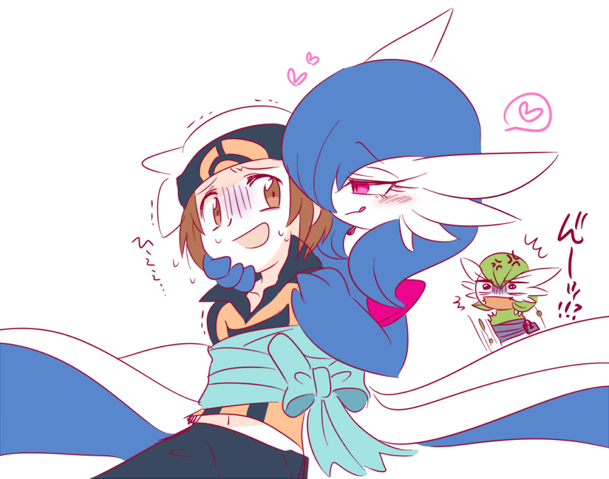 !!?, /\/\/\, 1boy, alternate_color, anger_vein, angry, aqua_bow, bano_akira