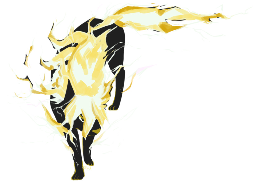 beta_pokemon, commentary, creature, english_commentary, full_body, no_humans, pokemon, pokemon_(creature), pokemon_(game), pokemon_gsc, pokemon_gsc_beta, prototype, rai_(raikou), solo, standing, transparent_background