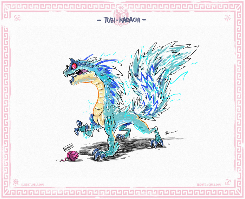 background_base, colorful, eliz0r, full_body, highres, looking_at_viewer, monster, monster_hunter