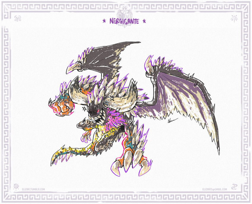 adventure, ancient_dragon, background_base, berserker, colorful, dragon, eliz0r, full_body