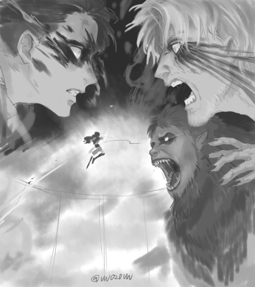 ape, ascot, beard, beast_titan, belt, black_eyes, black_hair, blonde_hair