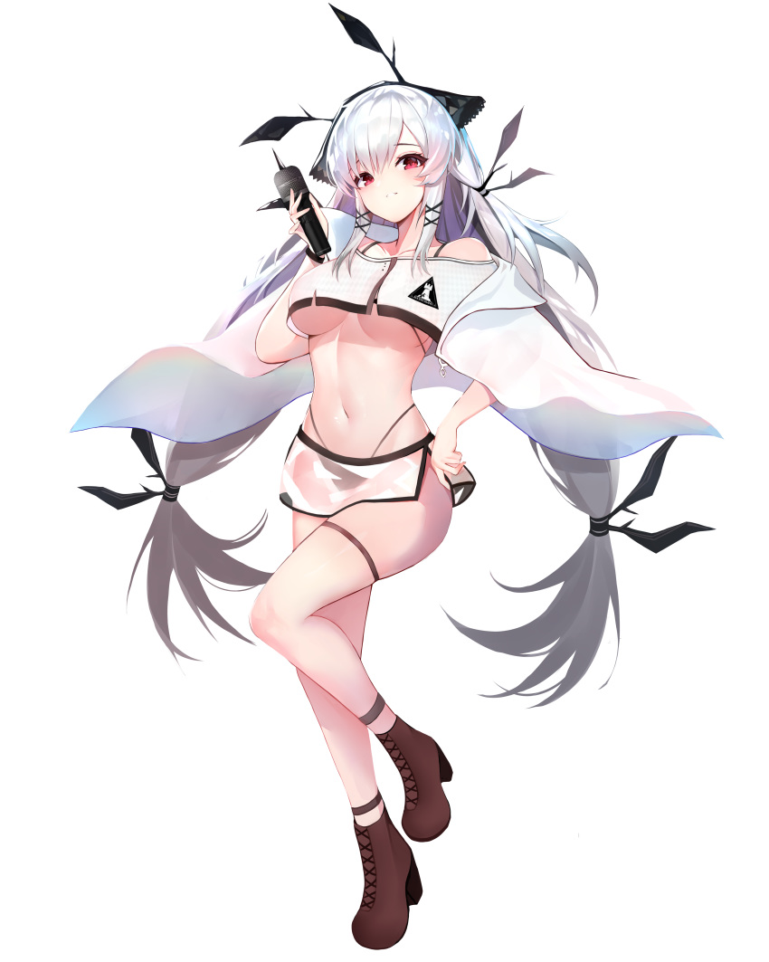 1girl, absurdres, alternate_costume, ankle_strap, arknights, bare_shoulders, bikini, bikini_under_clothes